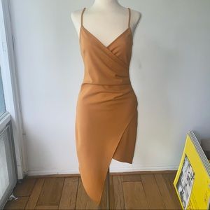Amber mini dress with asymmetrical skirt